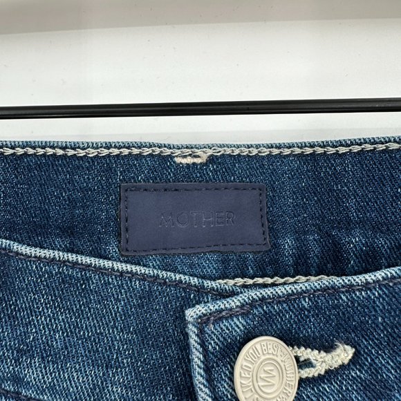 Mother The Insider Crop Step Fray Jean In The Royal Treatment - Picture 6 of 12